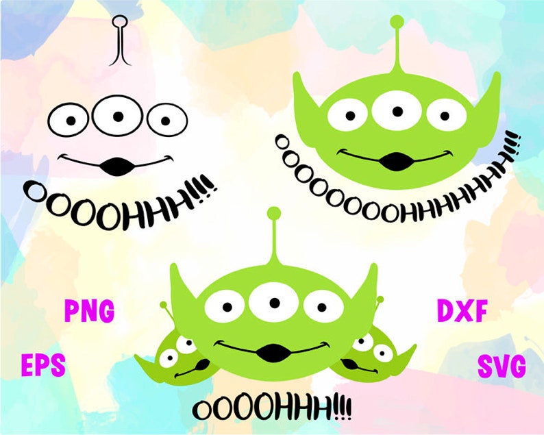 Alien svg toy story disney clipart alien face print little  Etsy