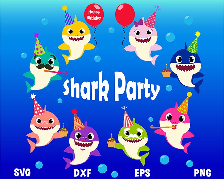 Free Free 87 Baby Shark Birthday Family Svg SVG PNG EPS DXF File