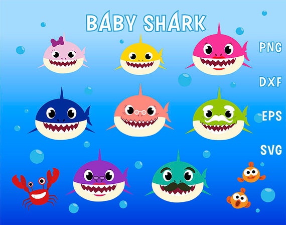 Baby Shark Svg Shirt Birthday Family Shark Clipart Design Etsy