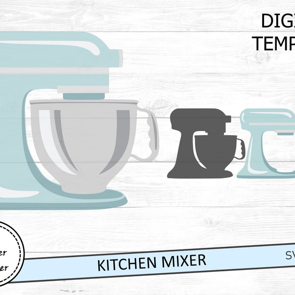 Kitchen Stand Mixer Aid Layered svg - Cooking Utensils Food Cut File -  Baking Design - svg - png - Cricut - Digital File