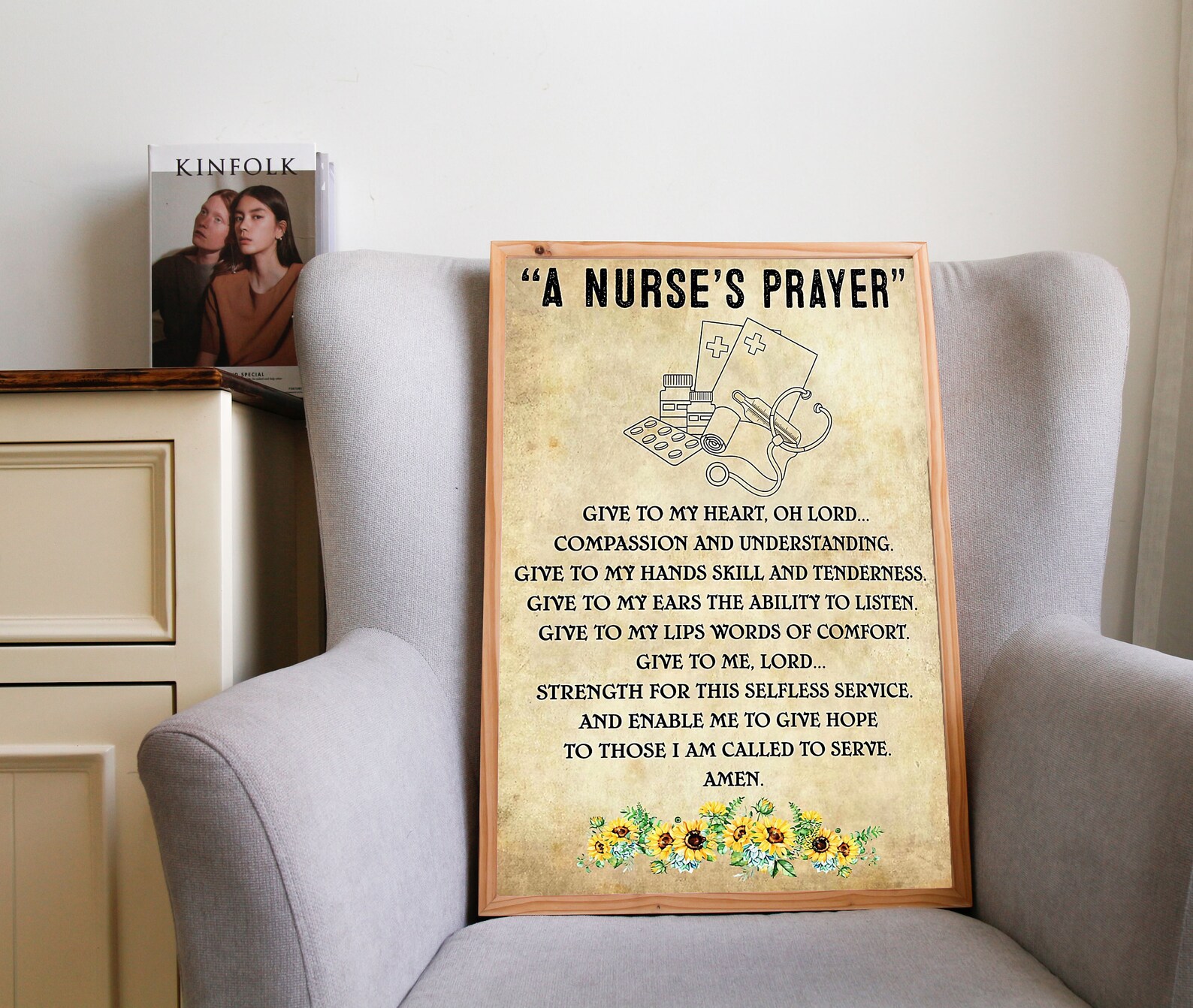 A Nurse's Prayer Poster A Nurse's Prayer Wall Nurse | Etsy