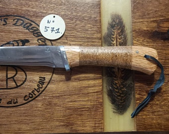Cuchillo artesanal hecho a mano. cuchillo forjado. cuchillo de caza. cuchillo de cocina. idea de regalo. Acero HRC. Francia. Acero reforzado.