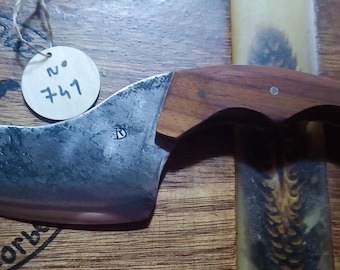 Handmade knife. Forged knife. Kitchen knife. Gift idea. HRC steel. France. Hardened steel. Blacksmith knife.