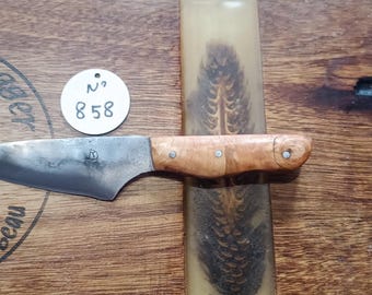 Handcrafted knife. Forged knife. Kitchen knife. Gift idea. French cutler. Hardened steel. Blacksmith knife collection