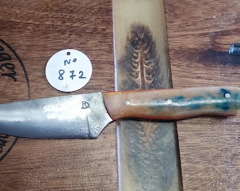 Handcrafted knife. Forged knife. Kitchen knife. Chef's knife. France. Hardened steel. Inspired by Japanese knives.