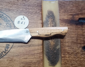 Handcrafted knife. Forged knife. Kitchen knife. Gift idea. French cutler. Hardened steel. Blacksmith knife collection