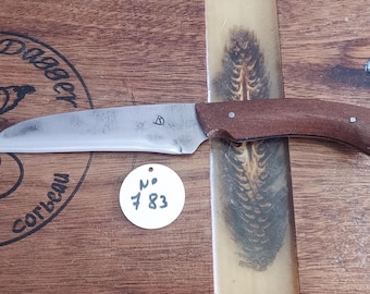 Handmade knife. Forged knife. Kitchen knife. Gift idea. HRC steel. France. Hardened steel. Blacksmith knife.