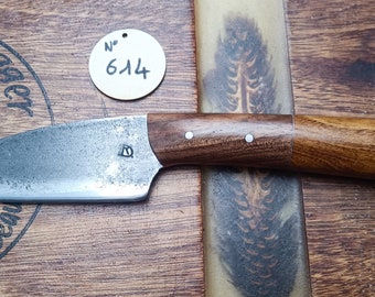 Handmade knife. Forged knife. Kitchen knife. Gift idea. HRC steel. France. Hardened steel. Blacksmith knife.