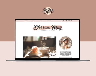 WIX Blog Template - Feminine Blog Theme - Website Design for Bloggers - WiX Blog - Wix Themes - Wix Templates - Wix Website Template