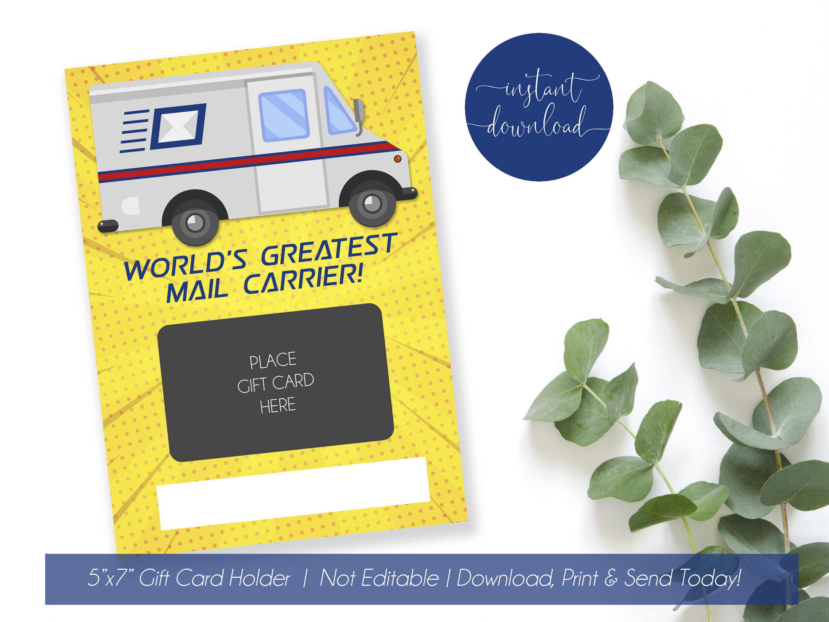Printable Mailman - Etsy