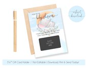 BABY SHOWER Gift Card Holder, Elephant Design (Digital Download)