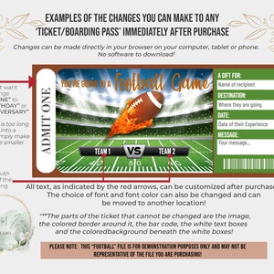 Printable HOCKEY GAME Surprise Reveal Ticket, Gift Voucher, Editable Event Ticket Template, Game ...