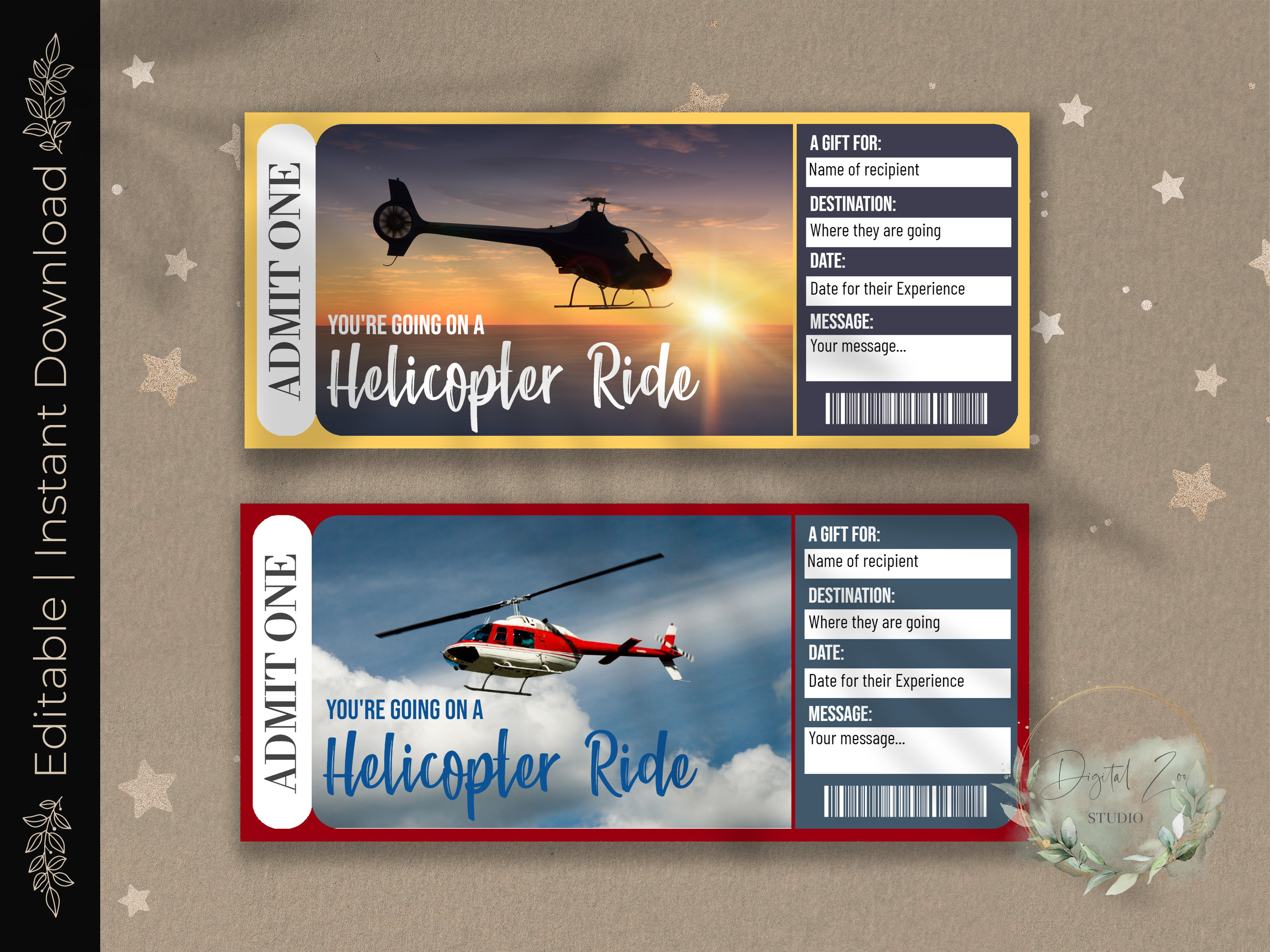 Helicopter Ride - Etsy