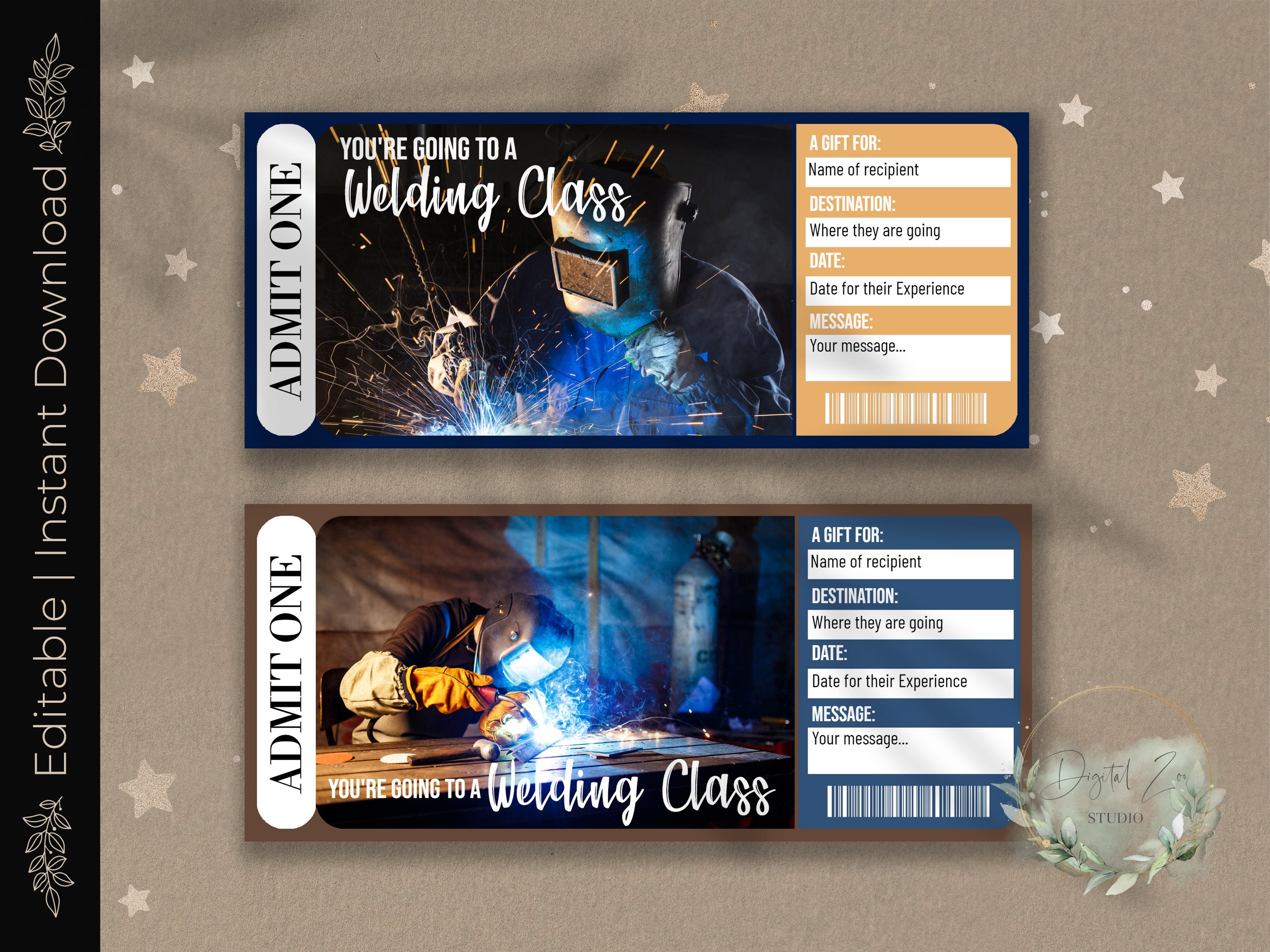 Printable WELDING CLASS Surprise Reveal Ticket Gift Voucher Etsy Printable WELDING CLASS Surprise Reveal Ticket Gift Voucher Etsy