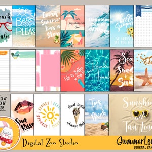 Journal Cards - SUMMER LOVE - Project Life - PL - Scrapbooking - Aufhängeanhänger - Smash Book-Planner Cards - Druckbarer Download