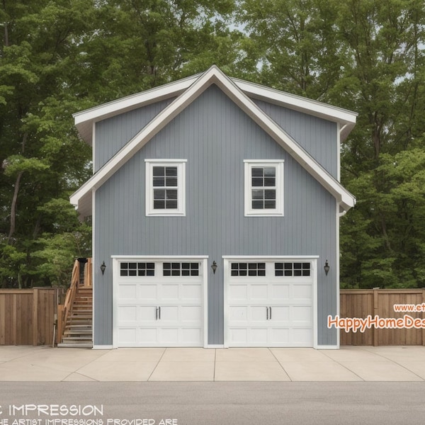 Garage Adu Loft Plans Etsy