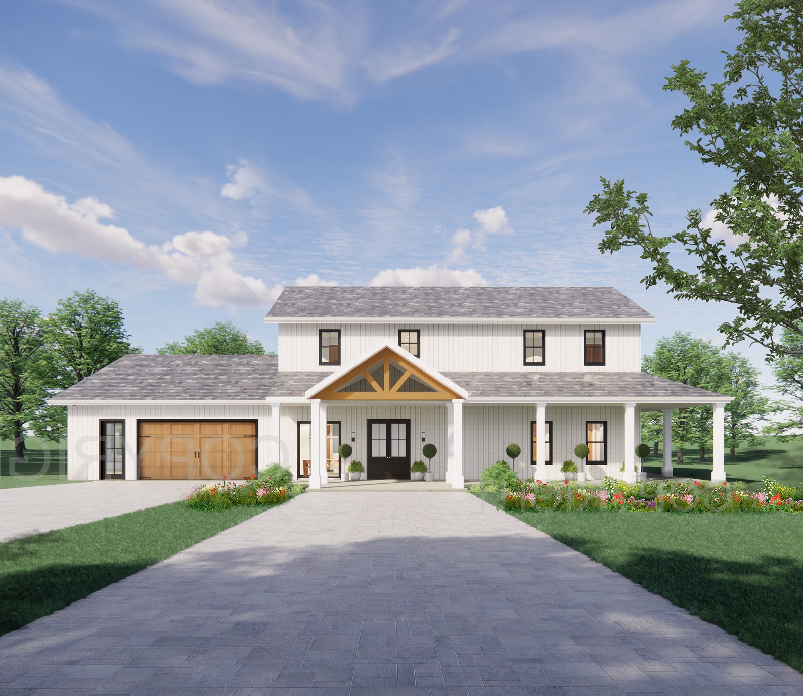 Custom Crystal Springs 2 Level Barndominium House Plan Design 5 Bed 3.5