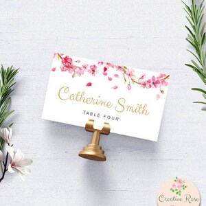 Printable Place Cards Escort Cards Instant Download Pink - Etsy