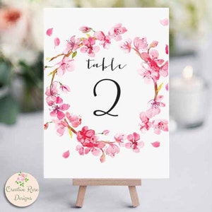 Panneau de bienvenue imprimable en fleurs de cerisier rose, panneau de mariage personnalisé printemps, panneau de bienvenue pour mariage, panneau de bienvenue, mariage de printemps - taille 3 x 5 po. 4 x 6 po.