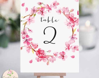 Printable Pink Cherry Blossom Welcome Sign, Custom Wedding Sign Spring, Welcome Sign Wedding, Welcome Sign, Spring Wedding - 3x5" 4x6" Size