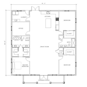 The Parkway House Design - Craftsman Cottage 3 bed 2 bath (48'x48') Custom House Plans and Blueprints