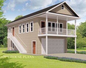 Tall Pine I Two level (21x40') Custom House Plans and Blueprints