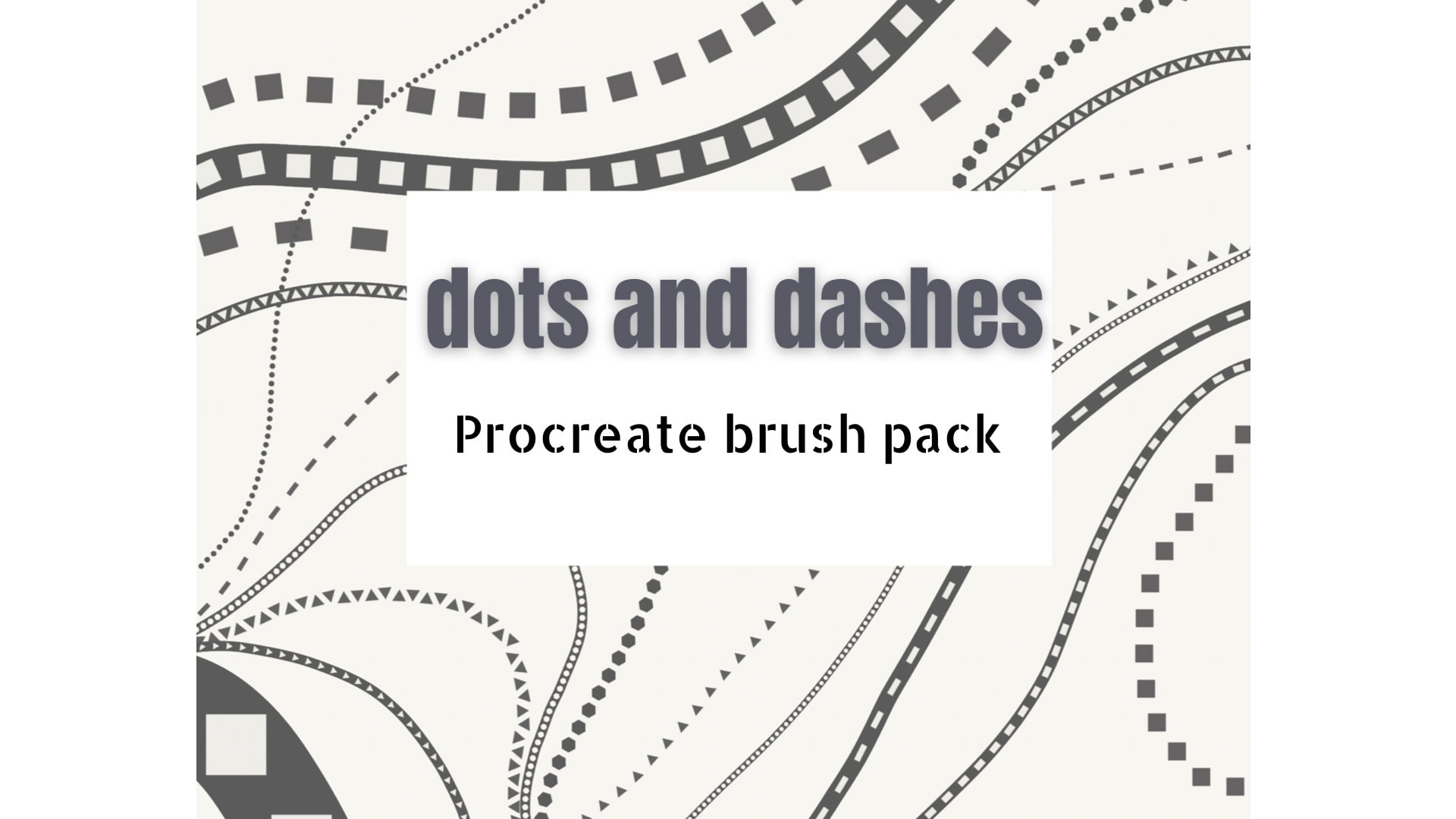 Dots and Dashes Procreate Brushes. Dotted Line Brush. Dashed Line Brush