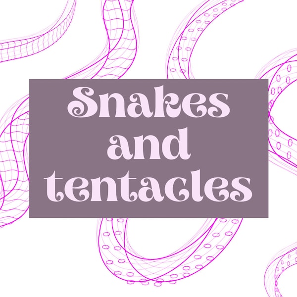 Snakes and tentacles Procreate brush set