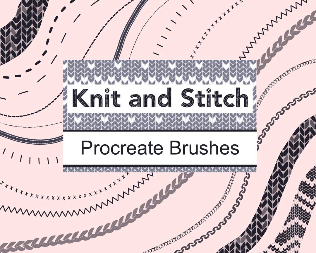 Knit and Stitch Procreate Brushes Etsy