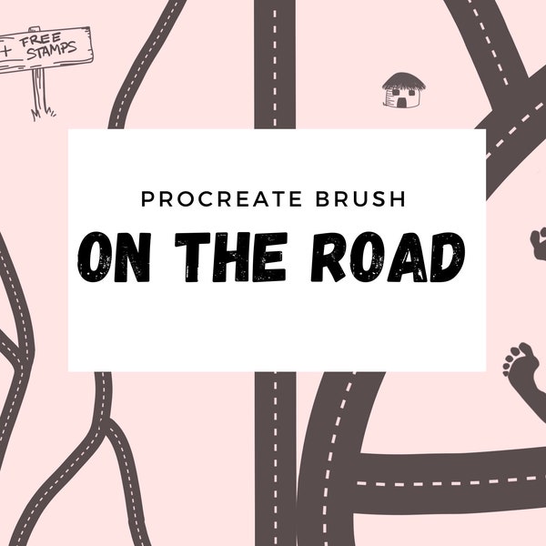 Road brush. Procreate brush for maps. Fantasy map brush.