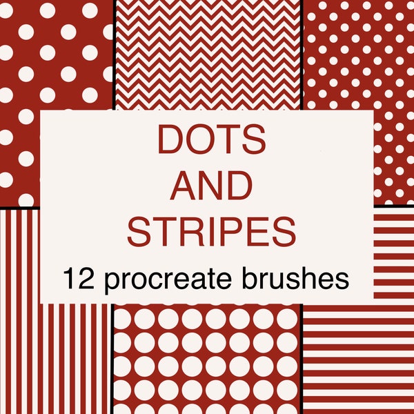 Polka dot and stripes Procreate brushes