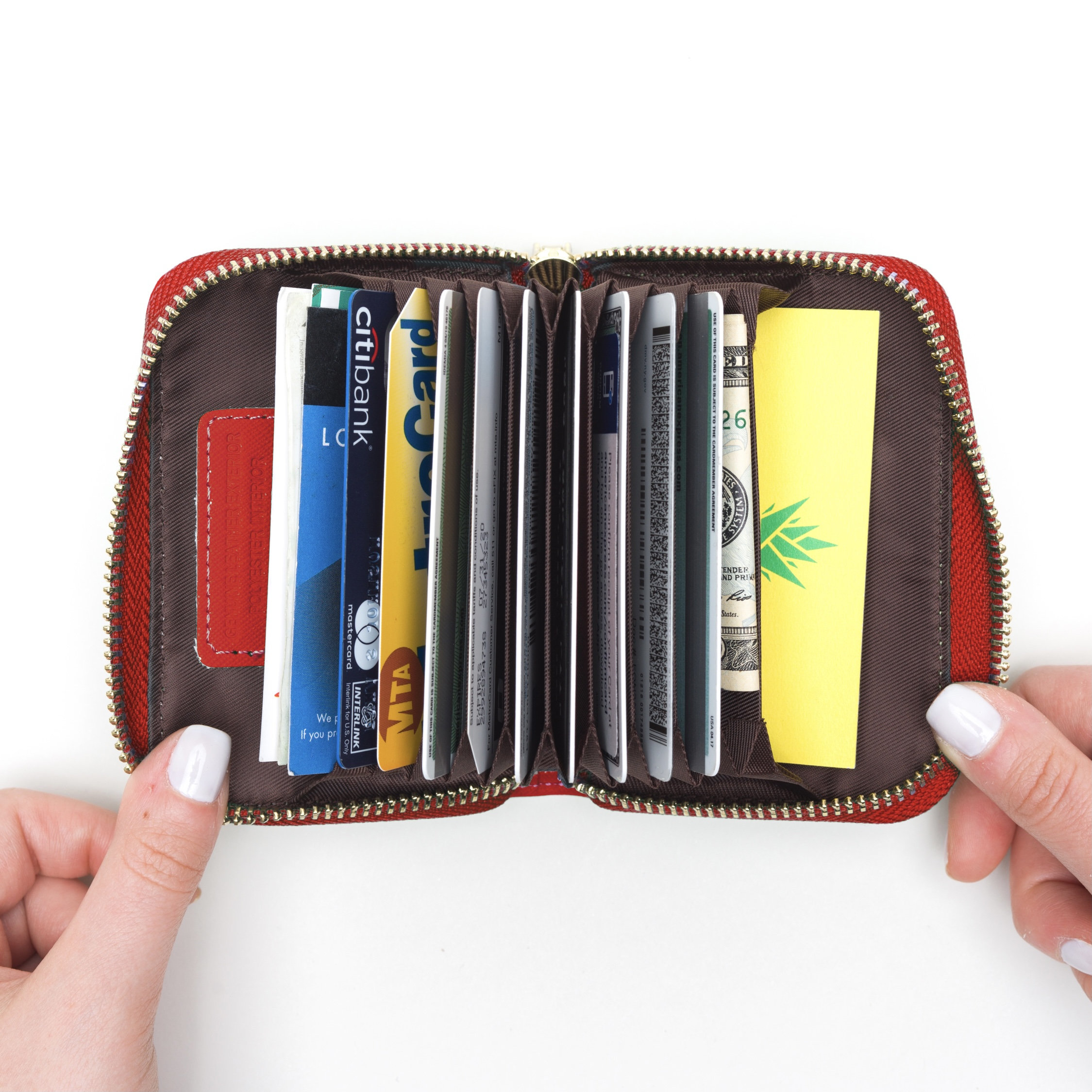 Em John Mini Leather Zip-around Card Wallet - Etsy