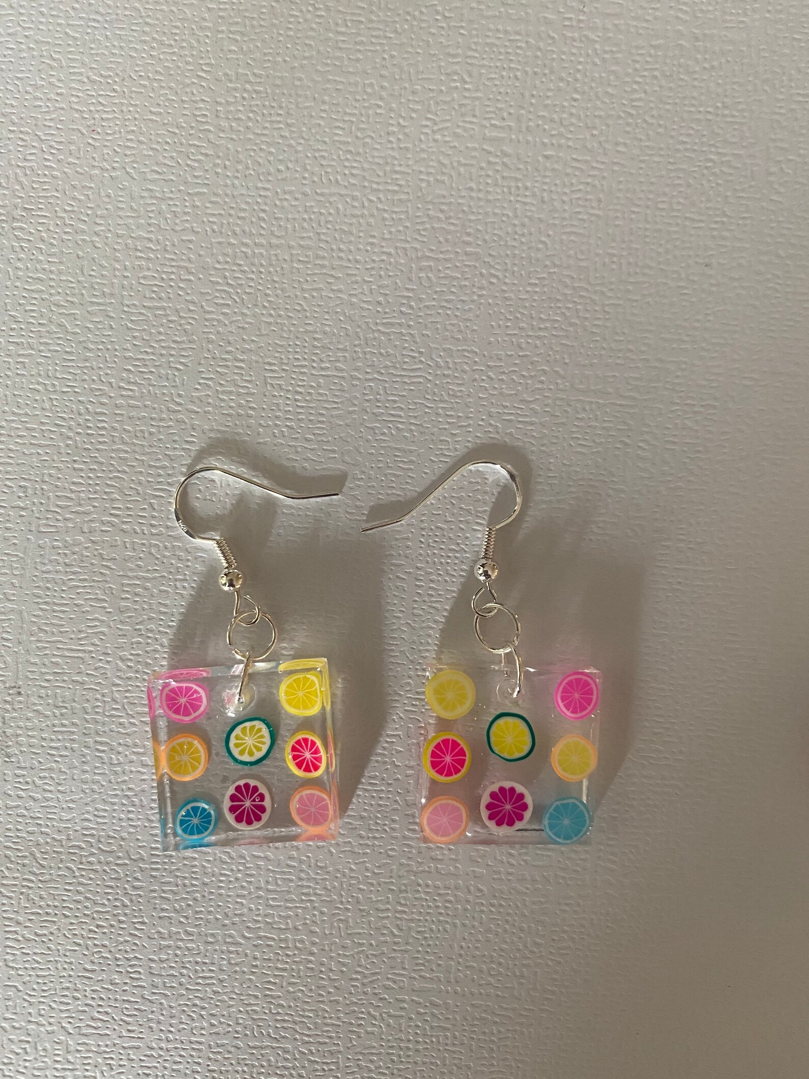 Mixed Fruit Resin Earrings Etsy