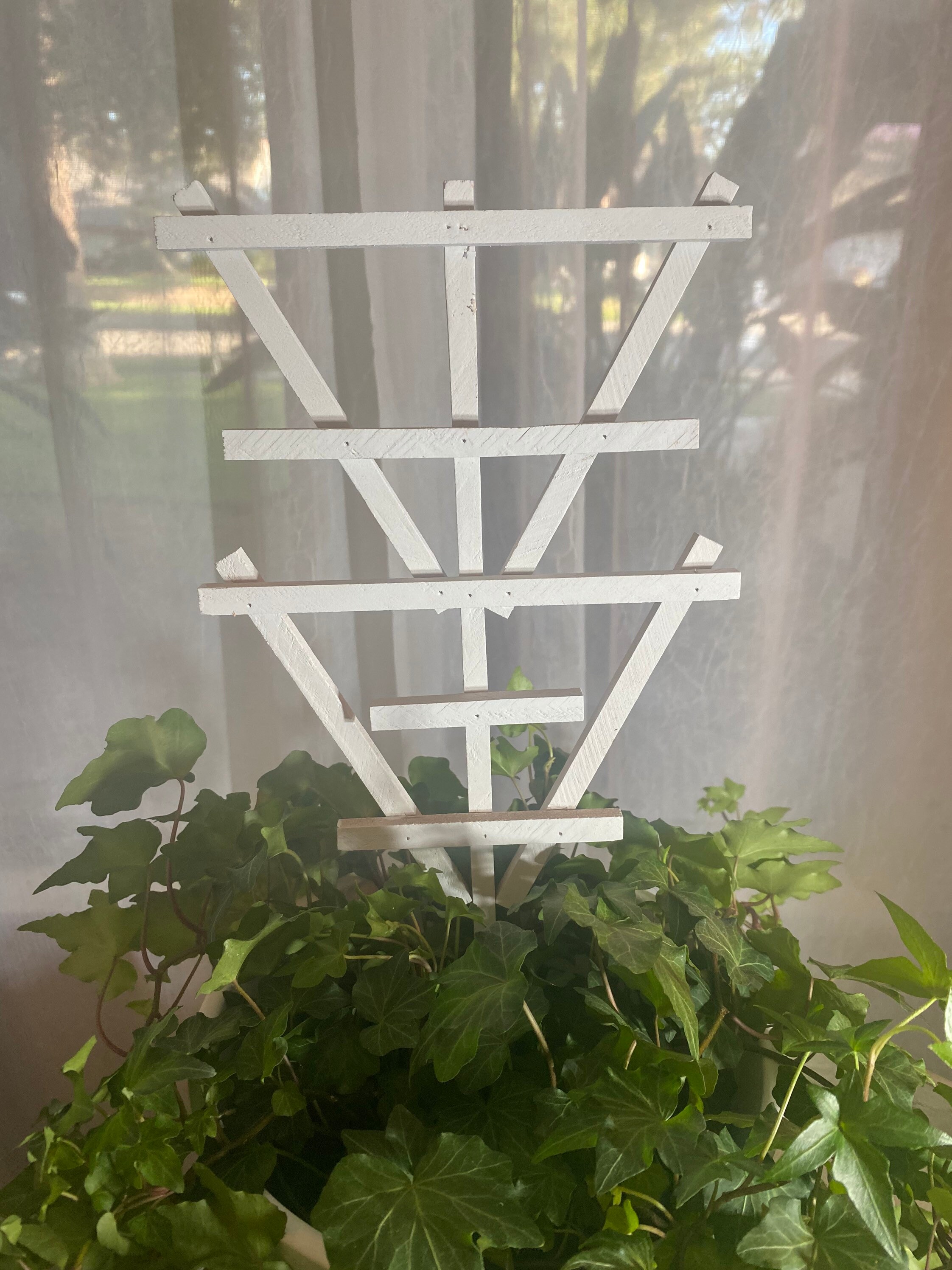 Triangle Wood Trellis Etsy