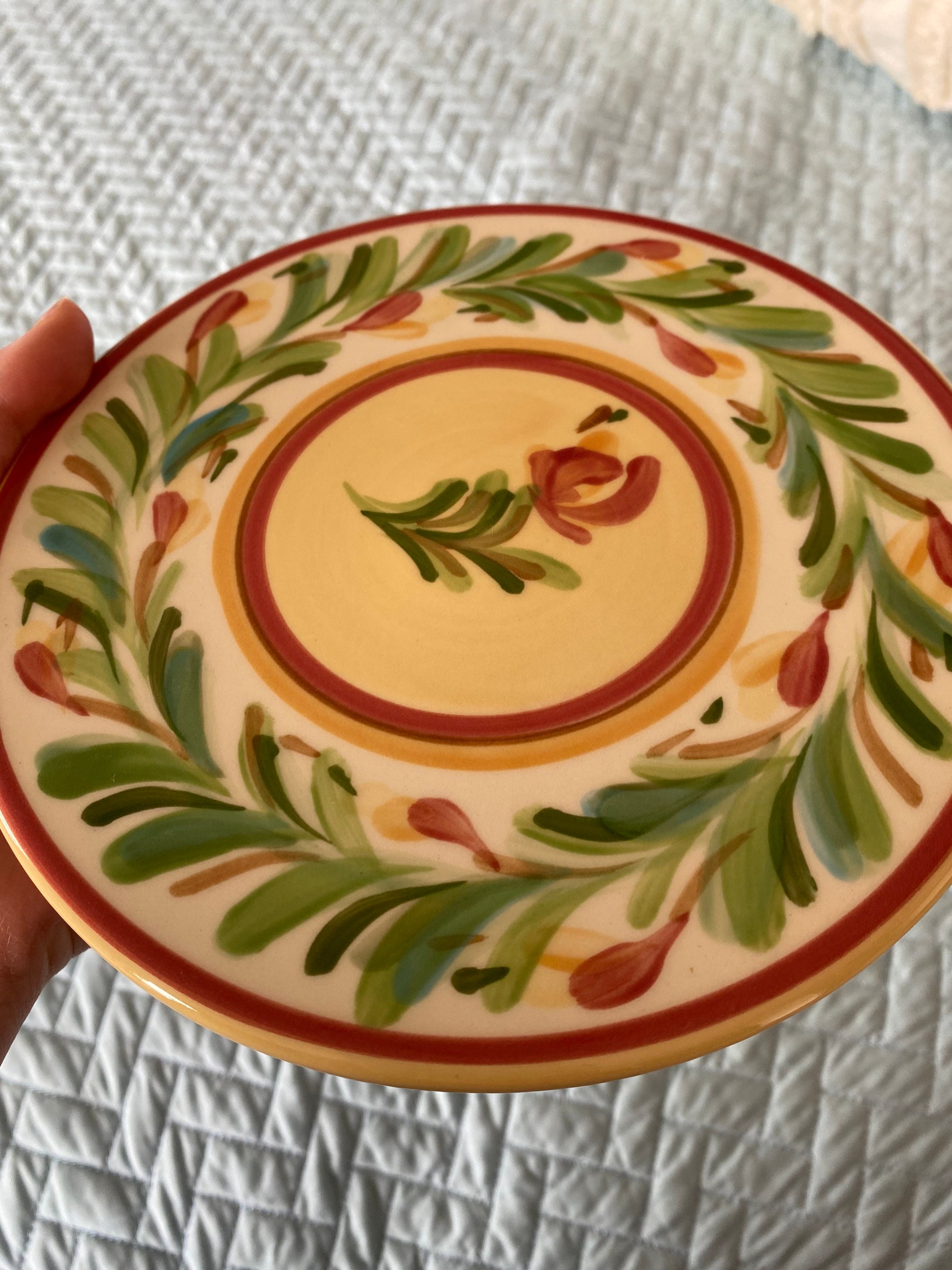 Vintage Painted Sienna Trivet by Gail Pittman Retired Etsy