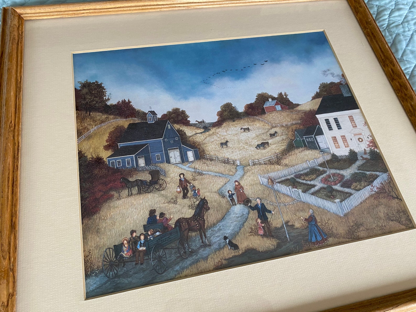 Linda Nelson Stocks Vintage Farm Homestead Framed Art Print Etsy