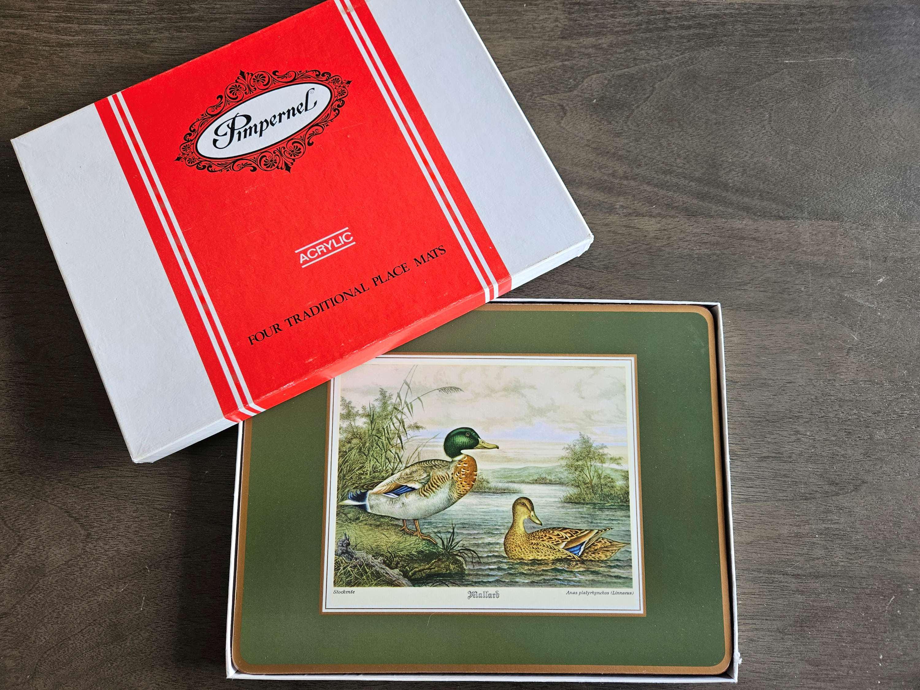 Lot De 6 Napperons Artisanaux En Contreplaqué - Forme Rectangulaire, Motif Oiseaux, Style Shabby Chic - Neufs