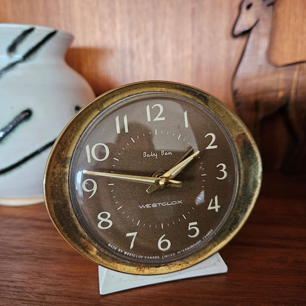 Vintage Alarm Clock Baby Ben Westclox Wind Up Made in Canada