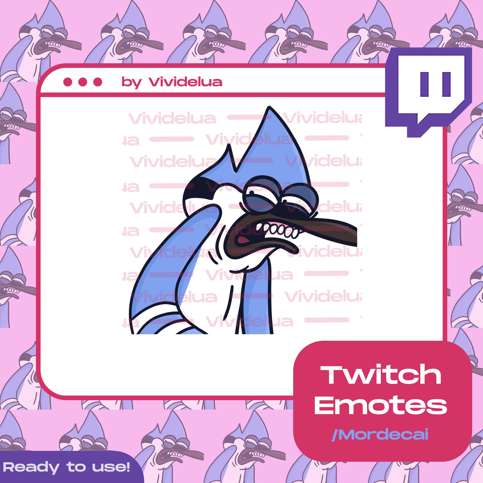 Twitch Emote Ekelnde Emote Mordecai Meme Lustige Meme Etsy.de