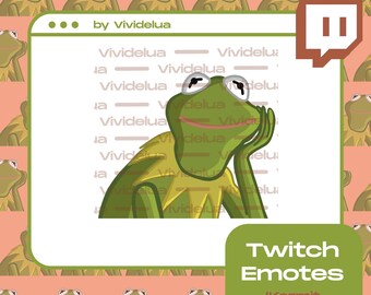 Twitch Emote - Kermit Emote - Kermit Meme - Funny Meme - Twitch Emote for Streaming
