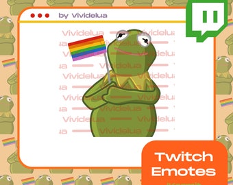 Twitch Emote - Kermit Emote - Kermit Meme - LGBT Kermit - Funny Meme - Twitch Emote for Streaming
