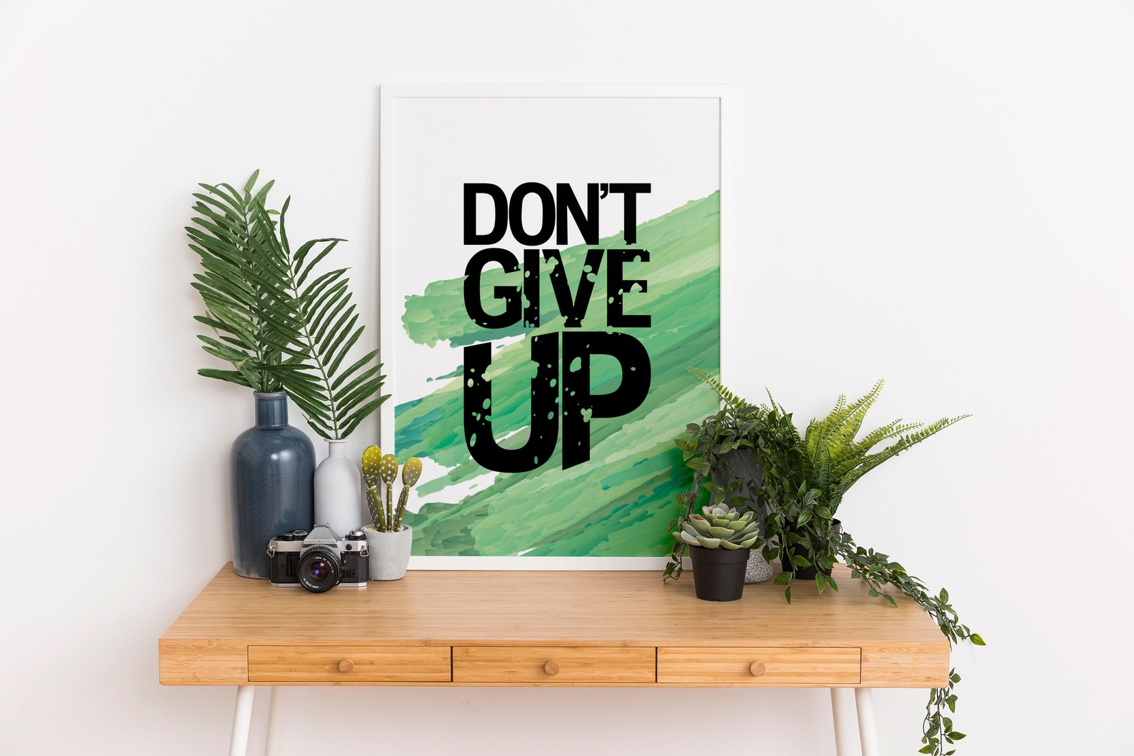 Don't Give Up Motivation Print Wall Art Prints Phrase | Etsy
