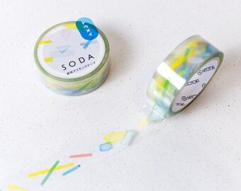 SODA Masking Tape - Shapes Jewels 15mm | HITOTOKI | PET