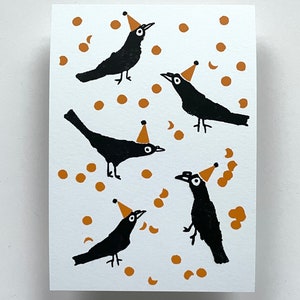 Pigeons Party Animal, carte postale sérigraphiée A6