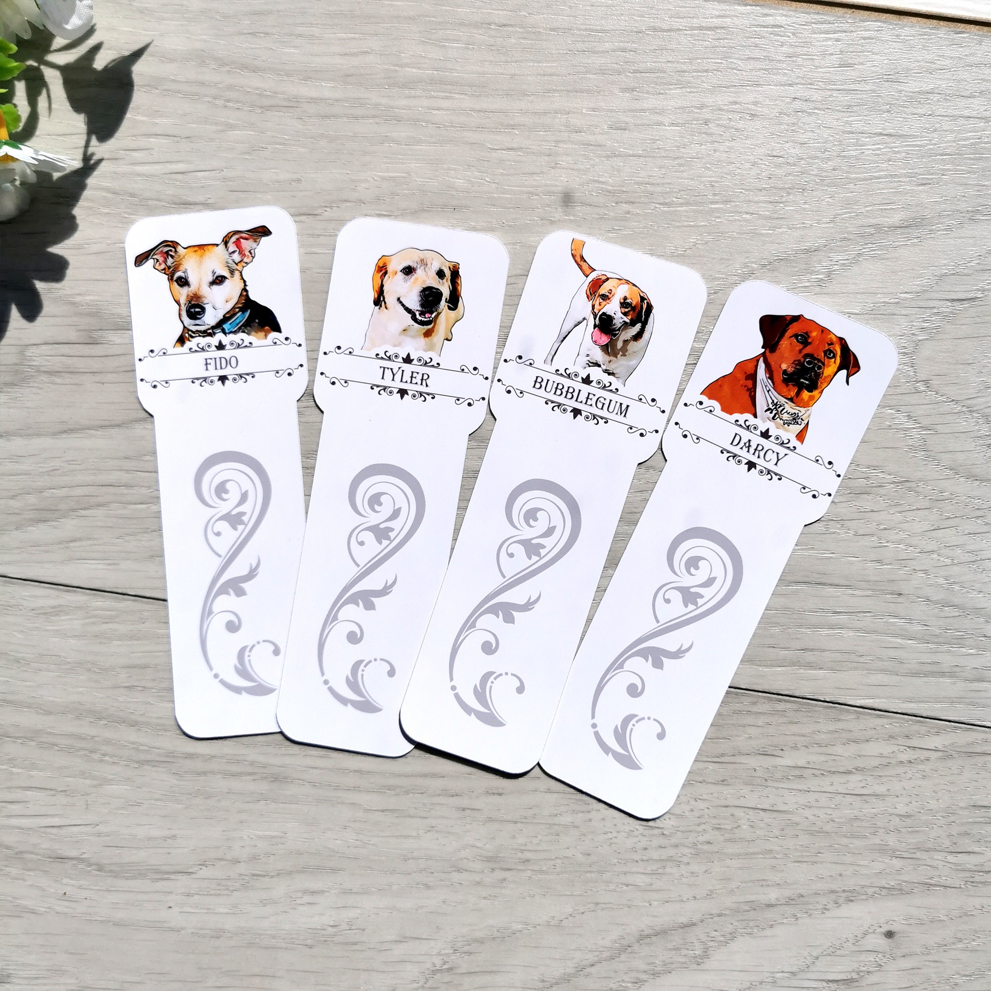 Personalized Gifts Custom Drawn Pet Bookmark Dog Portrait Etsy