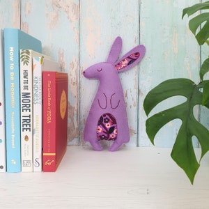 Felt Hare or Bunny sewing pattern, Easter Bunny sewing pattern, felt bunny, pdf sewing patterns, felt sewing patterns, hand sewing project image 4