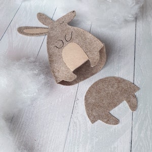 Felt Hare or Bunny sewing pattern, Easter Bunny sewing pattern, felt bunny, pdf sewing patterns, felt sewing patterns, hand sewing project image 5