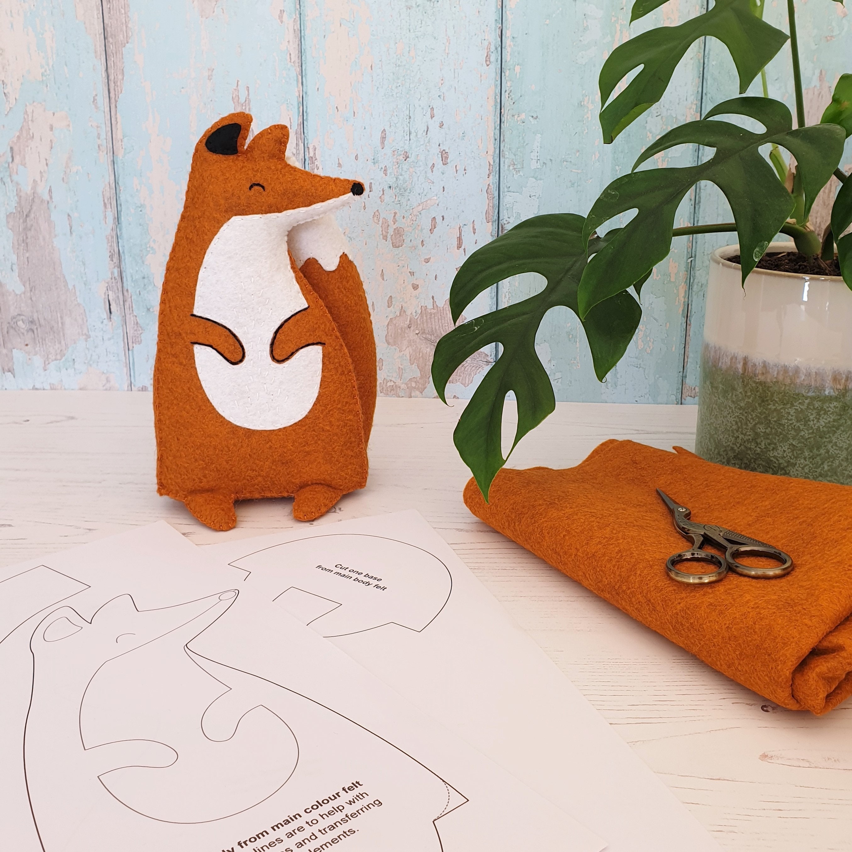 Felt Fox Digital Sewing Pattern, Fox Pdf, Felt Sewing Pattern Download ...