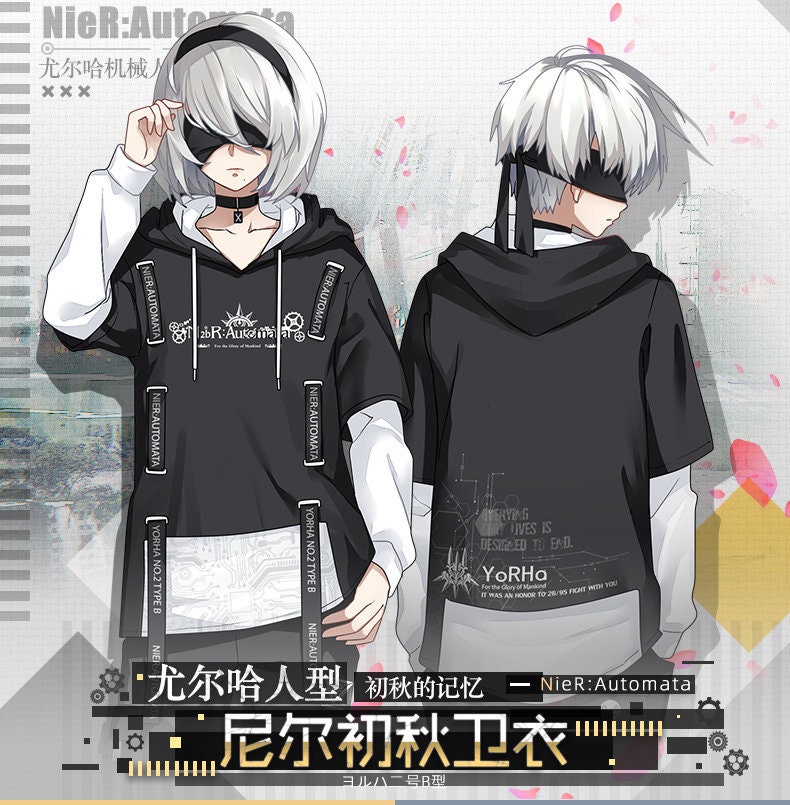 Nier Automata 2b 9s Custom Outfits Fashion Hoodies Ver1 Etsy Canada