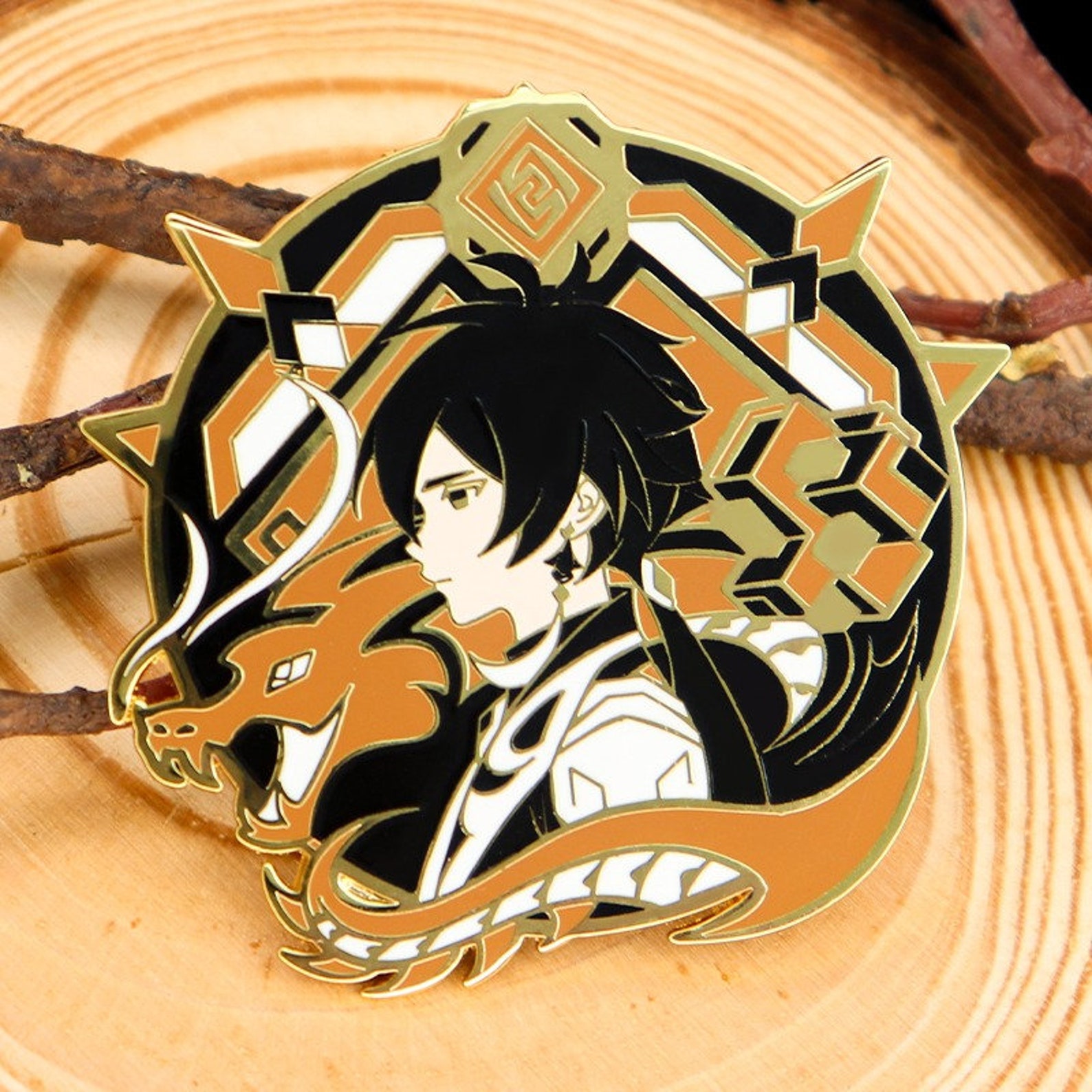 Genshin Impact Pin Zhongli Pin Genshin Impact Enamel Pin Etsy Hot Sex